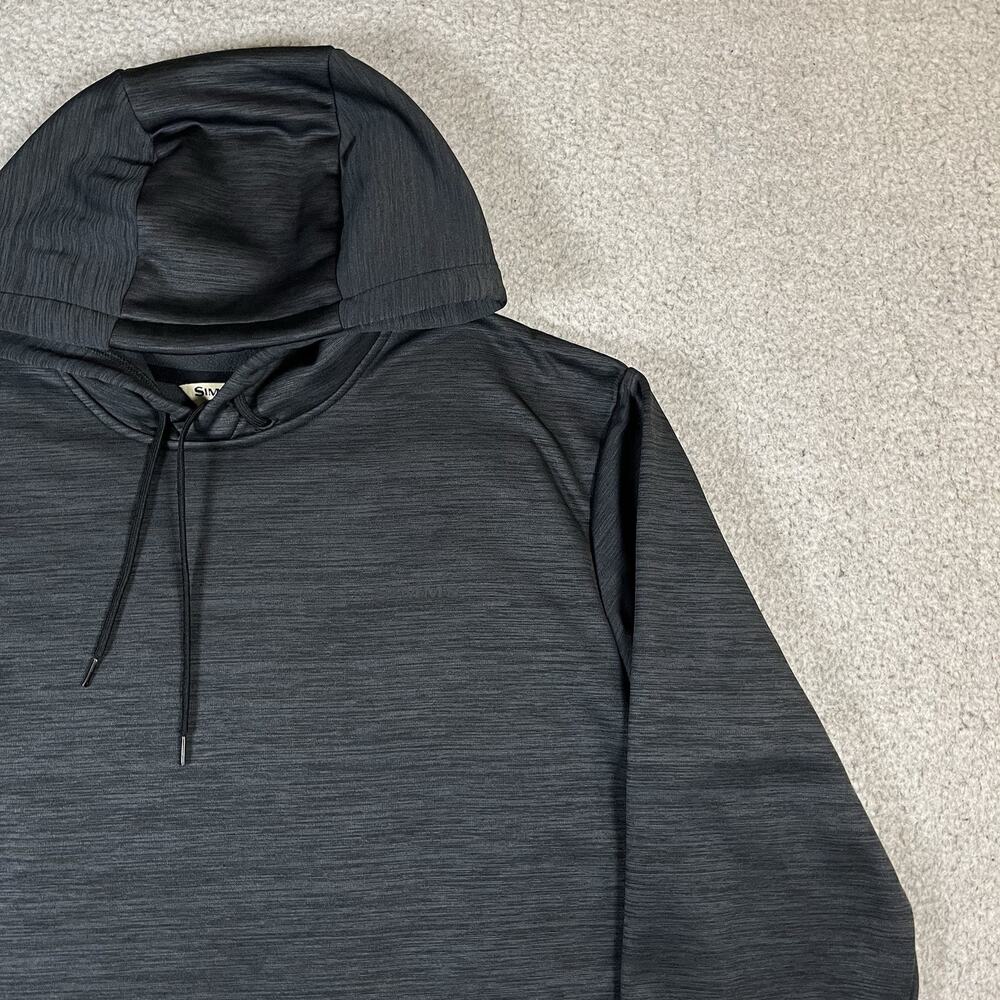 Simms Hoodie Mens L Gray Performance Pullover Fishing Outdoor Sweatshirt Fleece - Picture 8 of 11